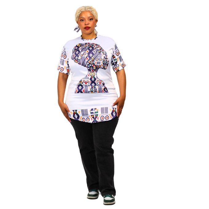 Luxury Ndebele Kese Heritage Tunic Shirt with Matching Head Wrap