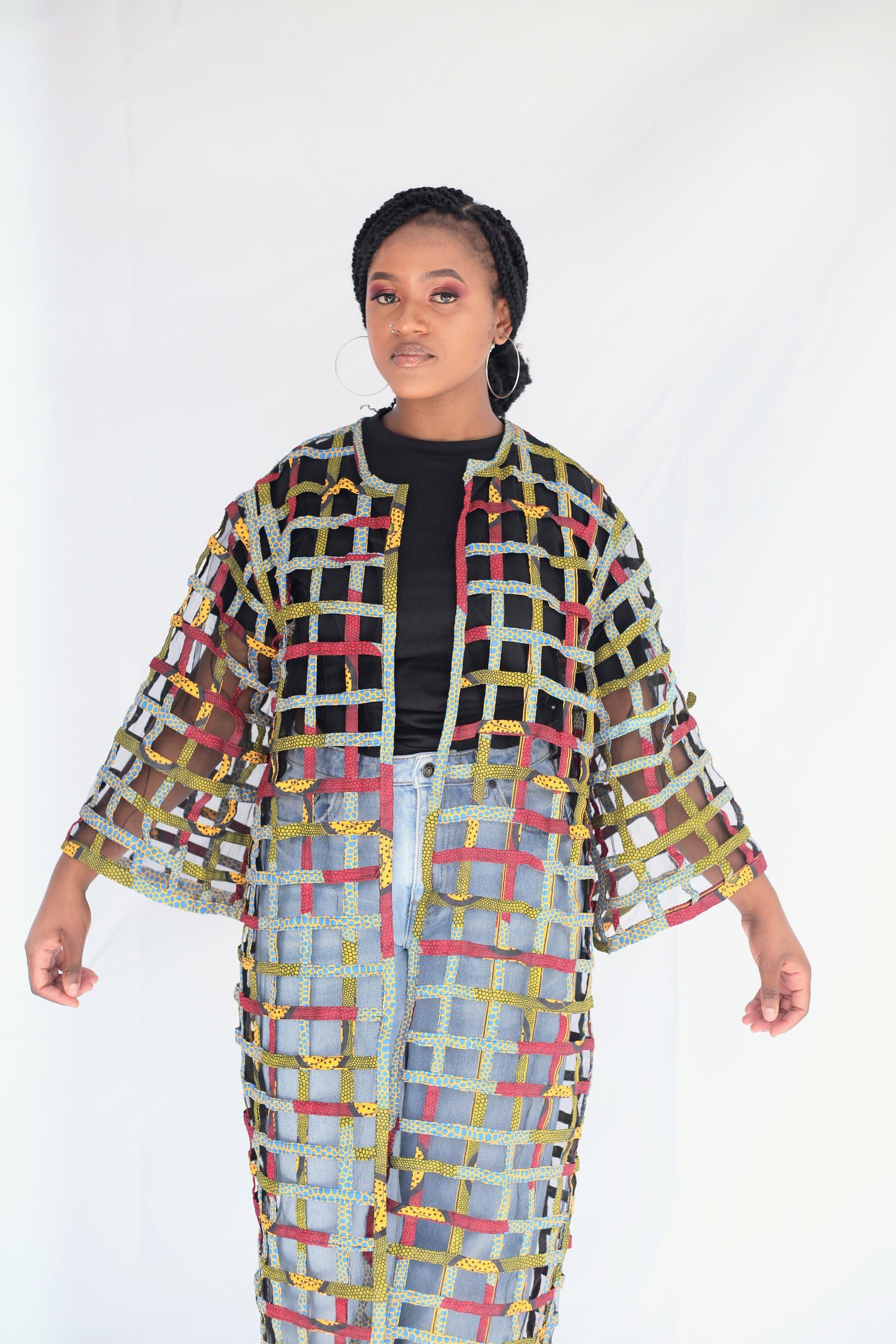 Lashibi Basket Kimono by Tribe Afrique - Tribe Afrique