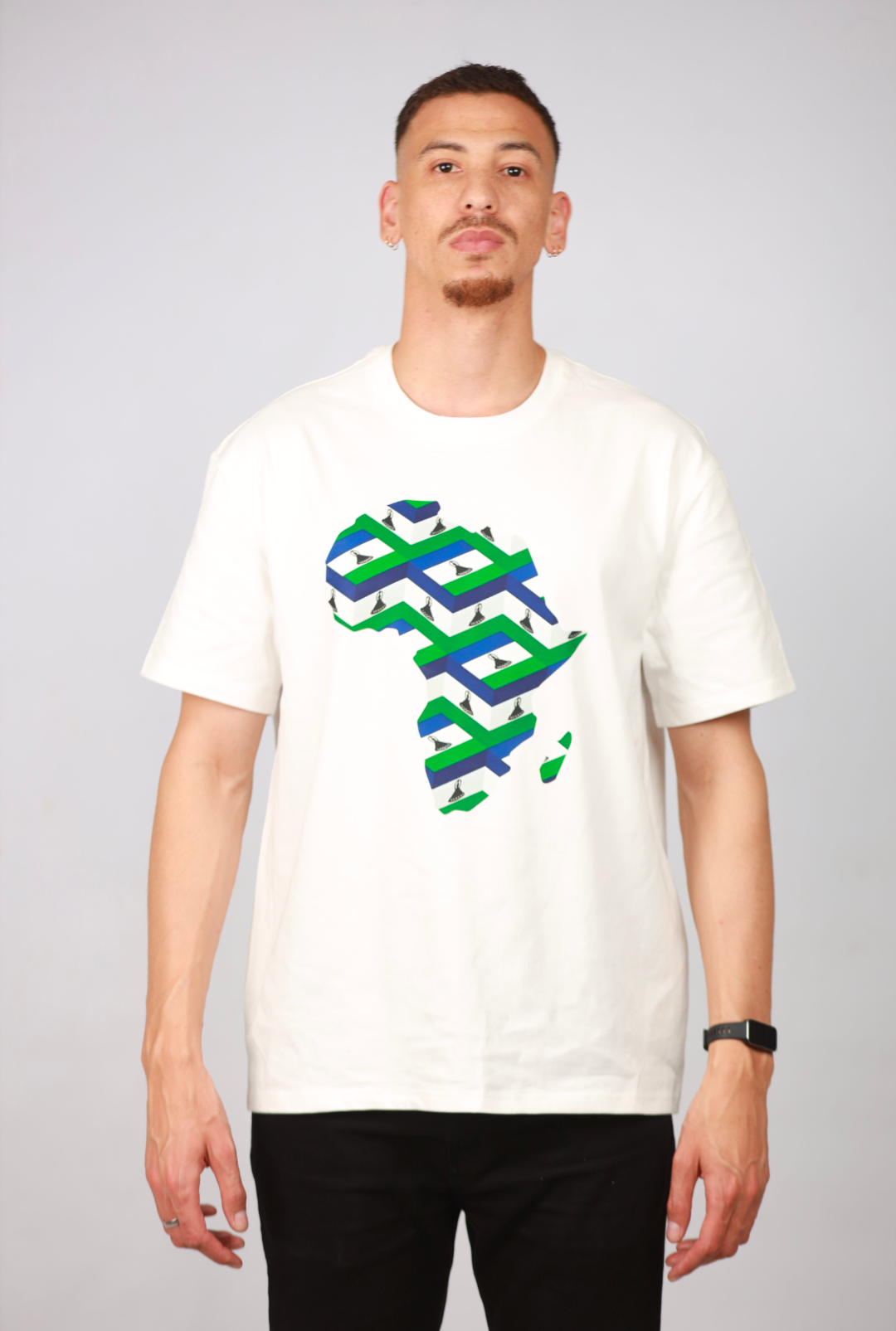 Sotho Hut Africa Map Shirt by Tribe Afrique