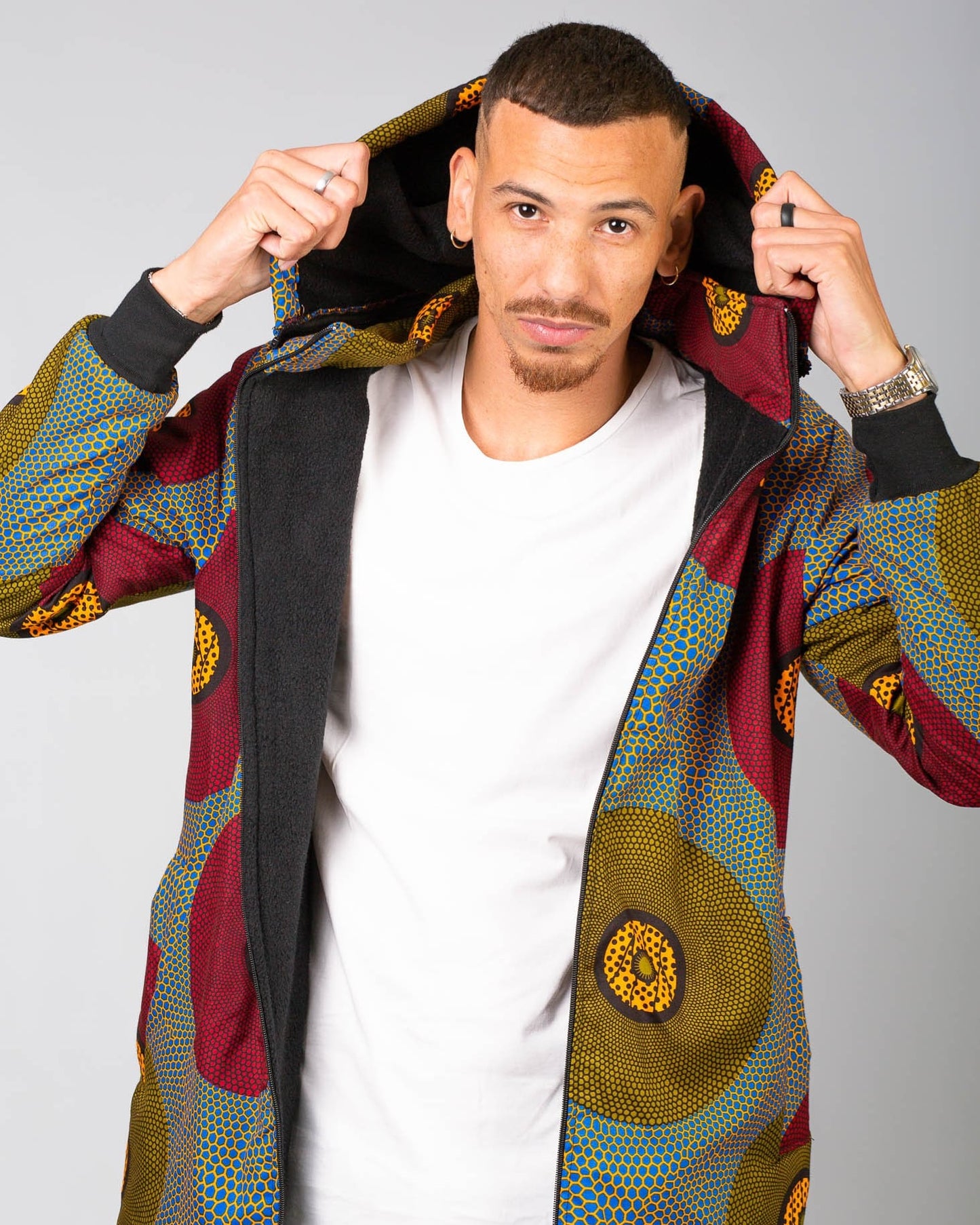 Lashibi Extra Long Jacket with Removable hood Tribe Afrique