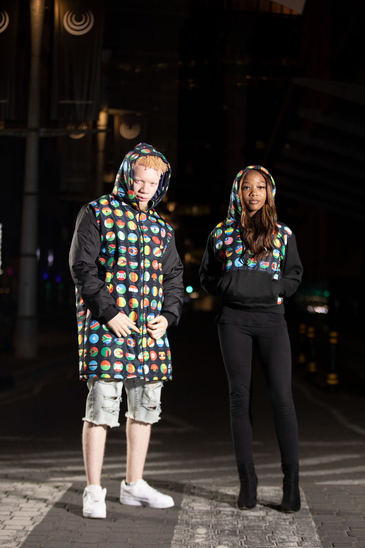 All African Flags Jacket with Removable hood Tribe Afrique