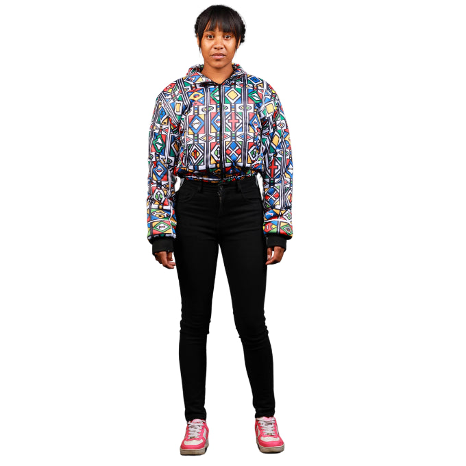 Ndebele Reloaded African Crop Jacket by Tribe Afrique