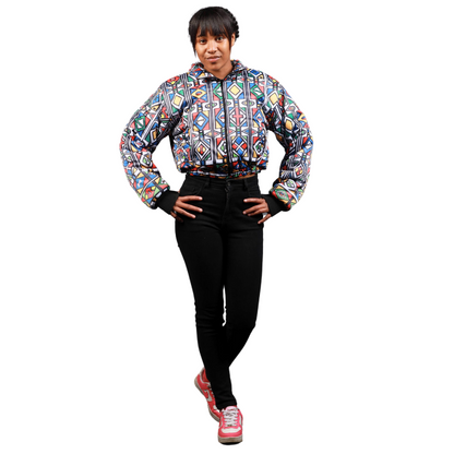 Ndebele Reloaded African Crop Jacket by Tribe Afrique