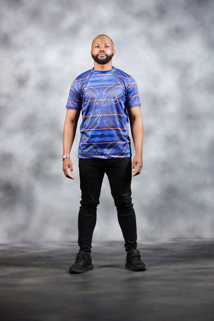 Blue Sotho African Summer Shirt by Tribe Afrique - Tribe Afrique