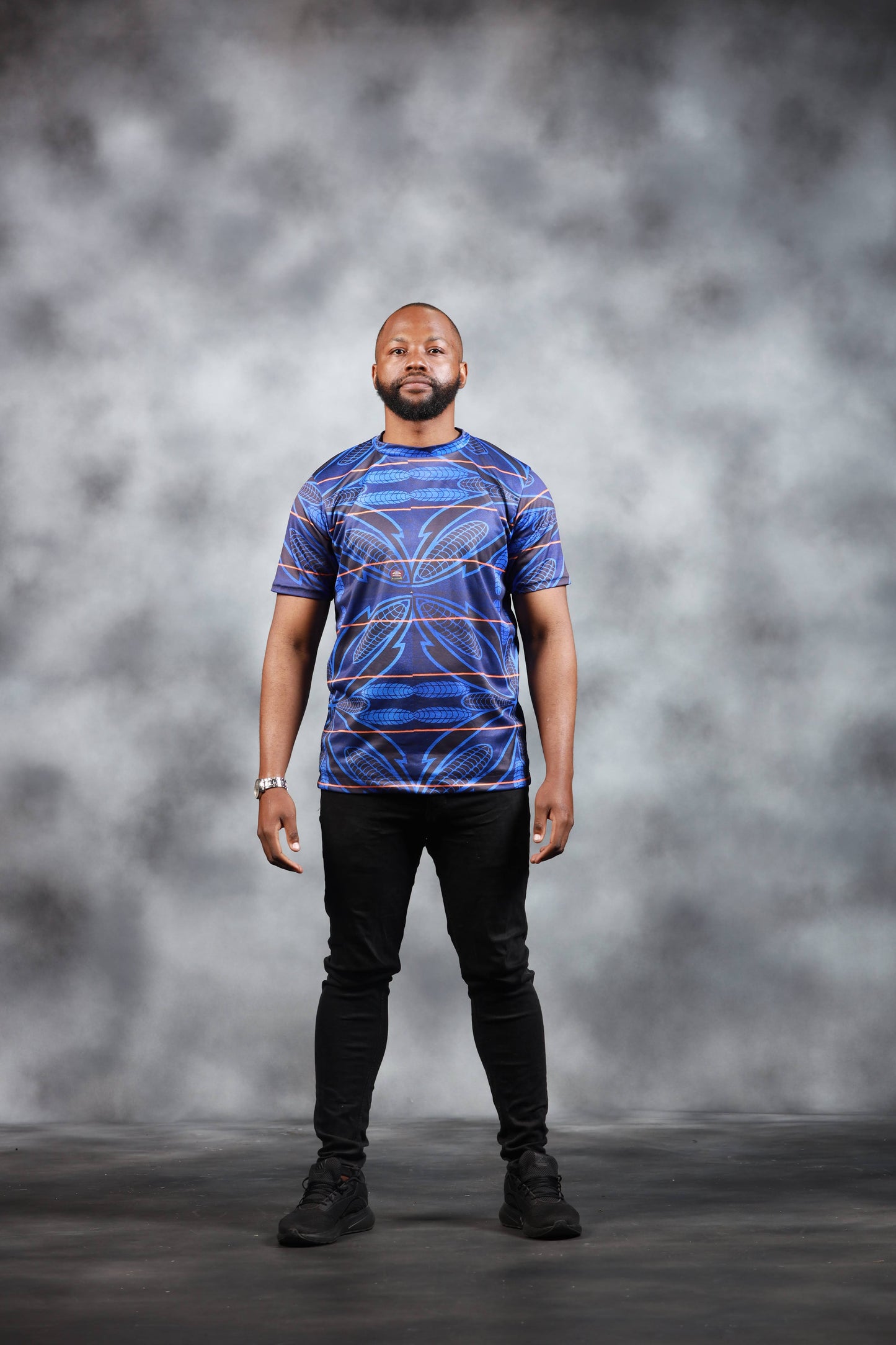 Blue Sotho African Summer Shirt by Tribe Afrique - Tribe Afrique