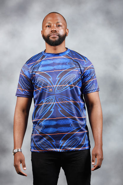 Blue Sotho African Summer Shirt by Tribe Afrique - Tribe Afrique