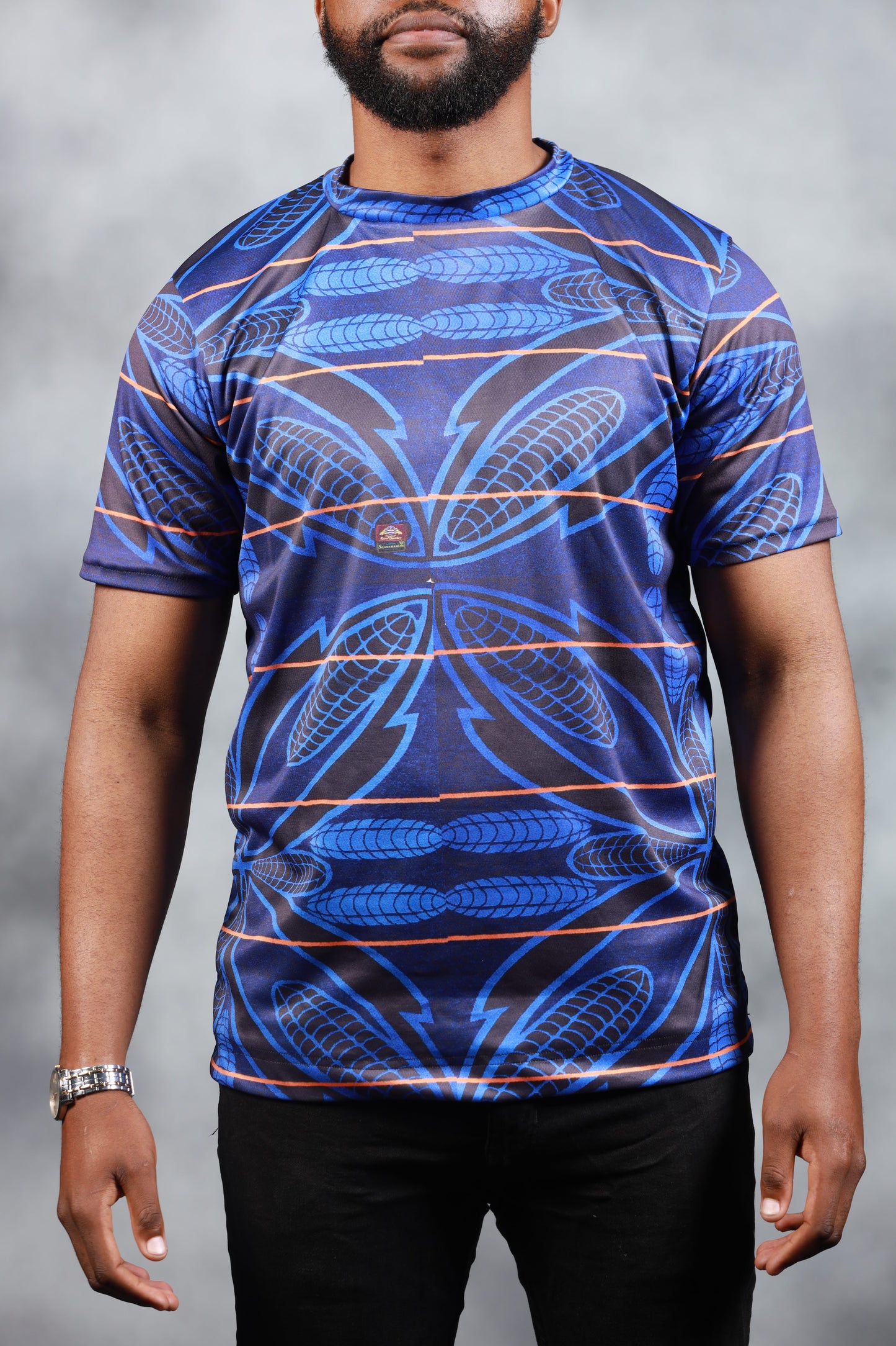 Blue Sotho African Summer Shirt by Tribe Afrique - Tribe Afrique