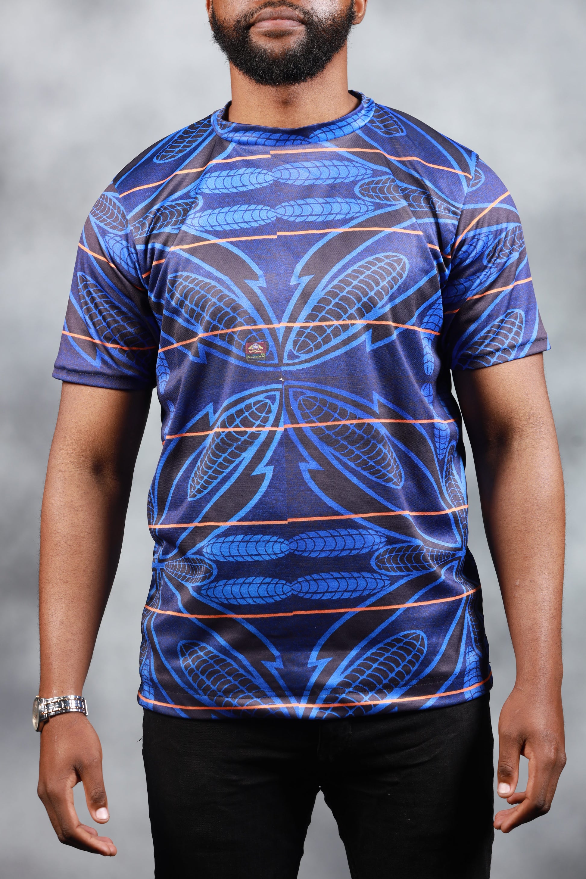 Blue Sotho African Summer Shirt by Tribe Afrique - Tribe Afrique