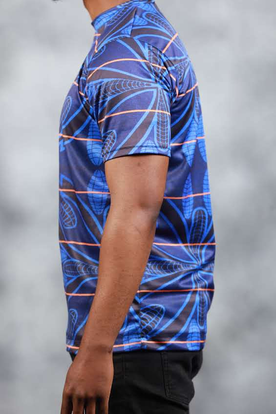 Blue Sotho African Summer Shirt by Tribe Afrique - Tribe Afrique