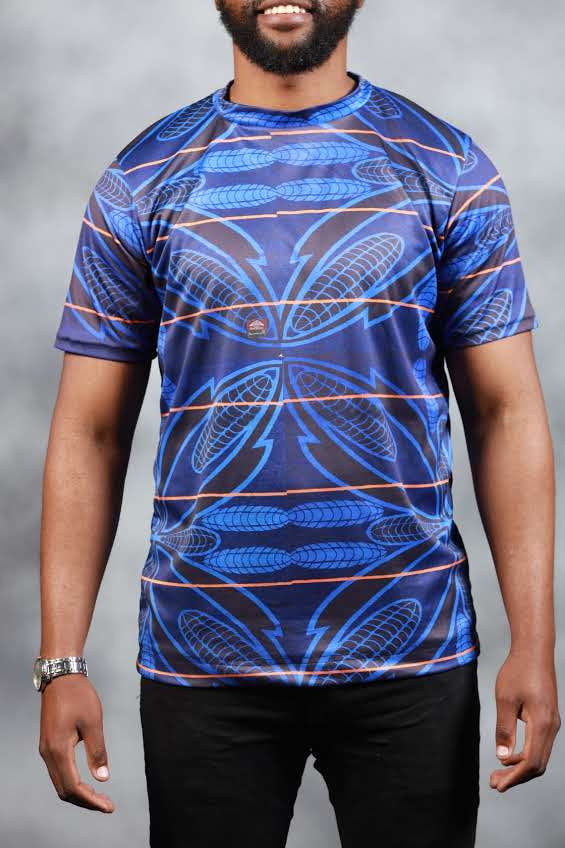 Blue Sotho African Summer Shirt by Tribe Afrique - Tribe Afrique