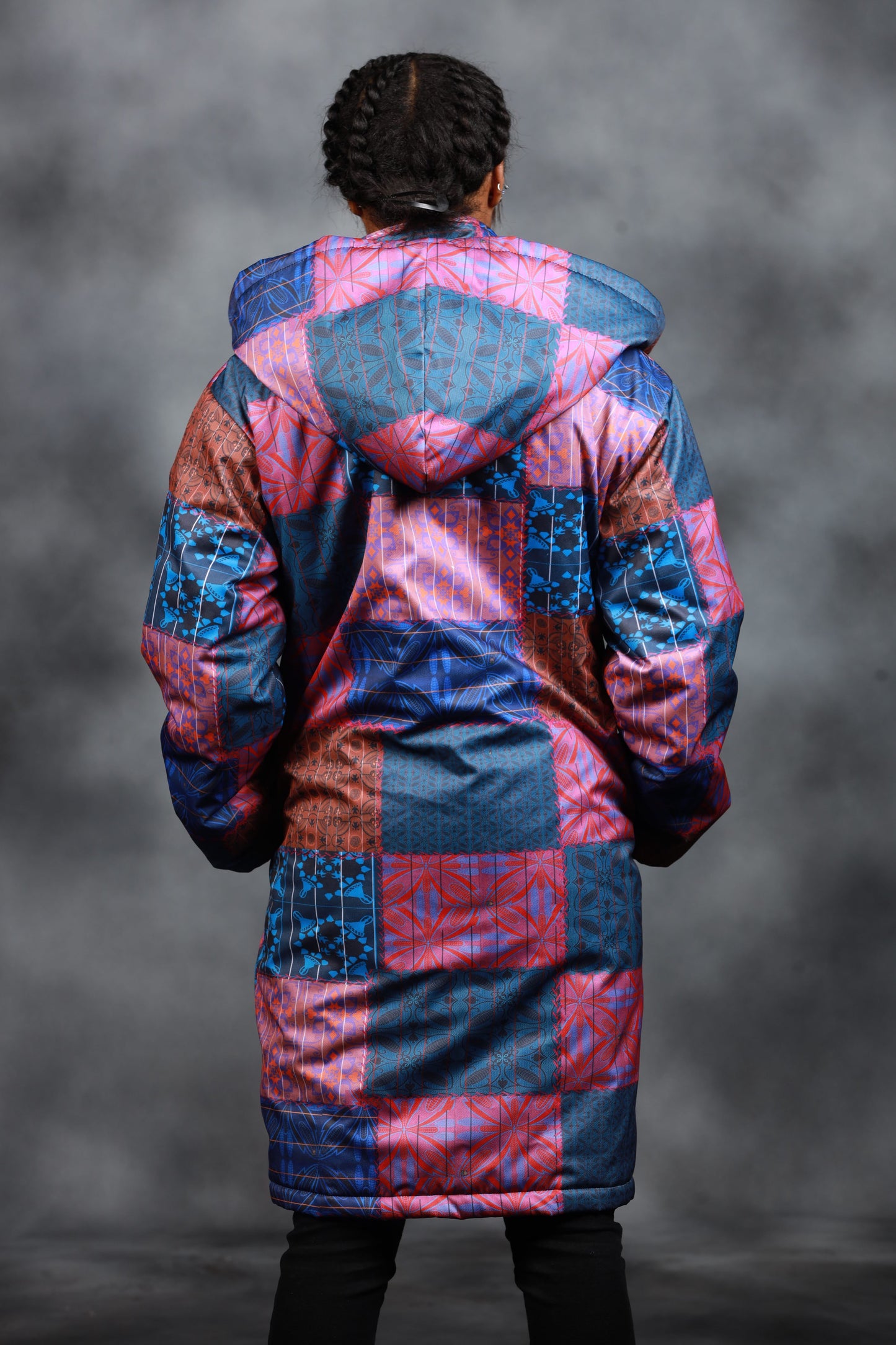 Sotho All Nation Extra Long Jacket with Removable hood - Tribe Afrique