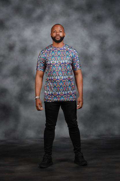 Blue Kai African Summer Shirt by Tribe Afrique - Tribe Afrique
