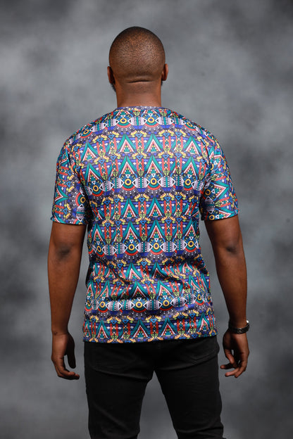Blue Kai African Summer Shirt by Tribe Afrique - Tribe Afrique