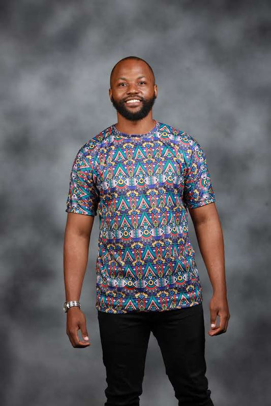 Blue Kai African Summer Shirt by Tribe Afrique - Tribe Afrique