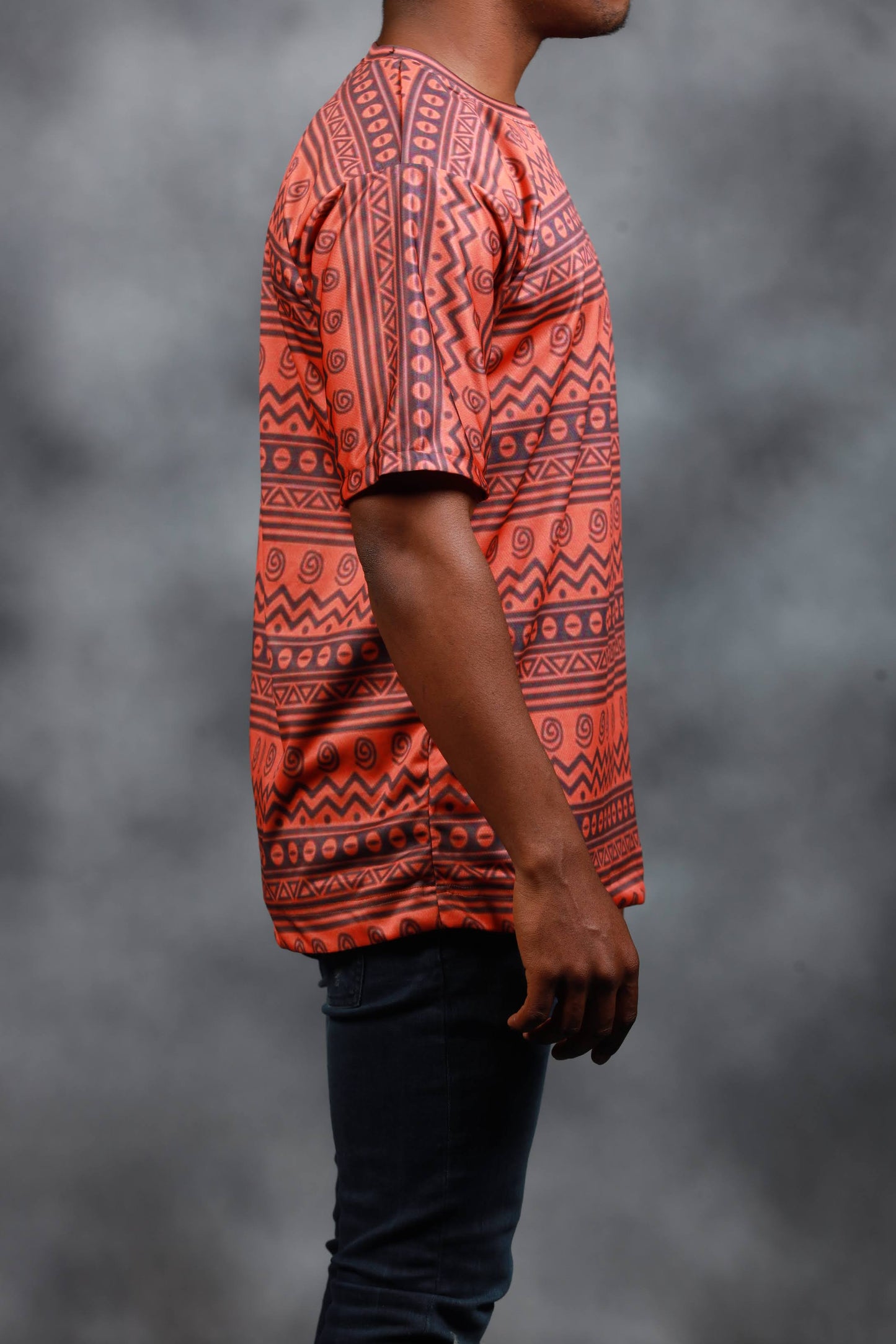 Orange Khoisan African Summer Shirt by Tribe Afrique - Tribe Afrique