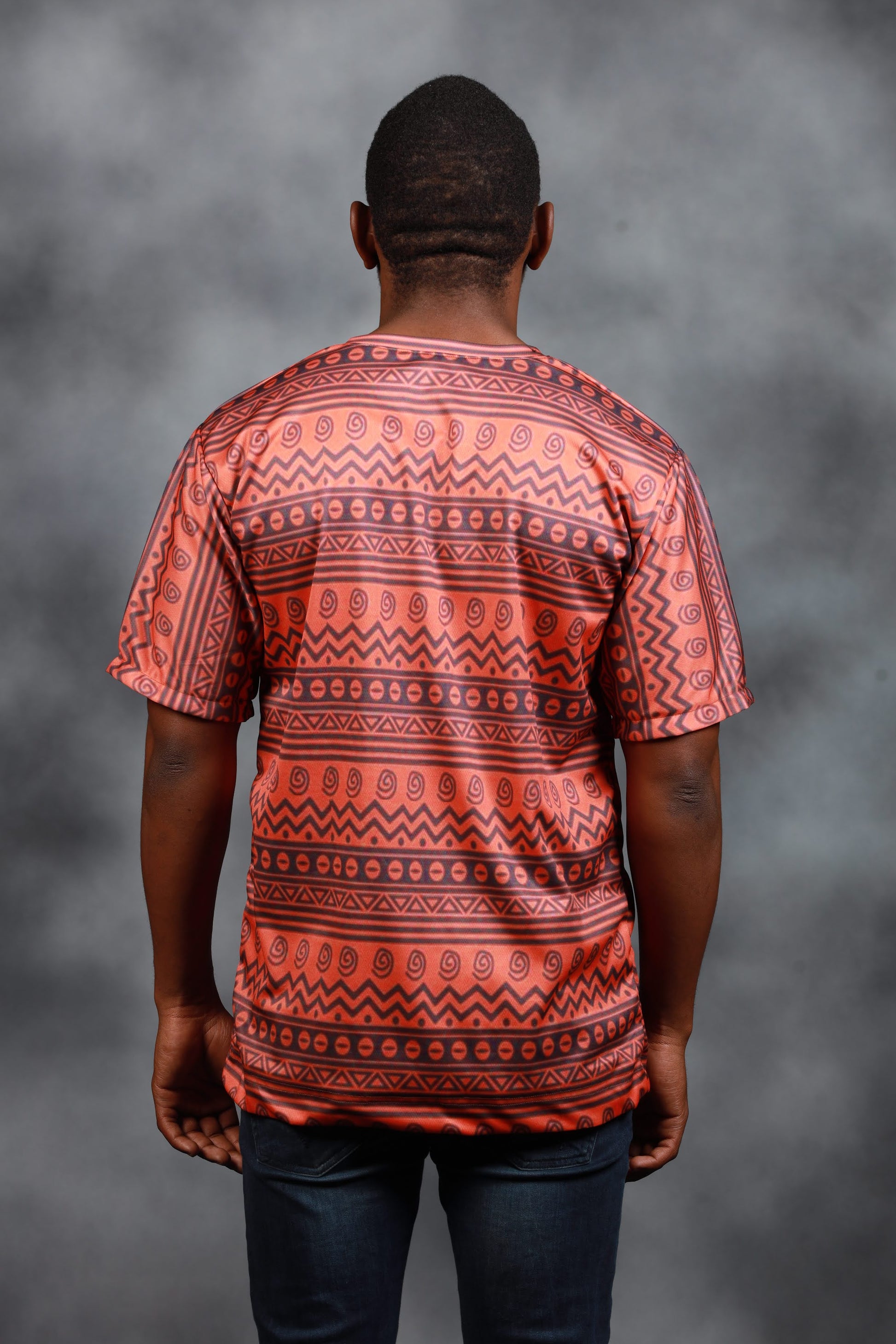 Orange Khoisan African Summer Shirt by Tribe Afrique - Tribe Afrique