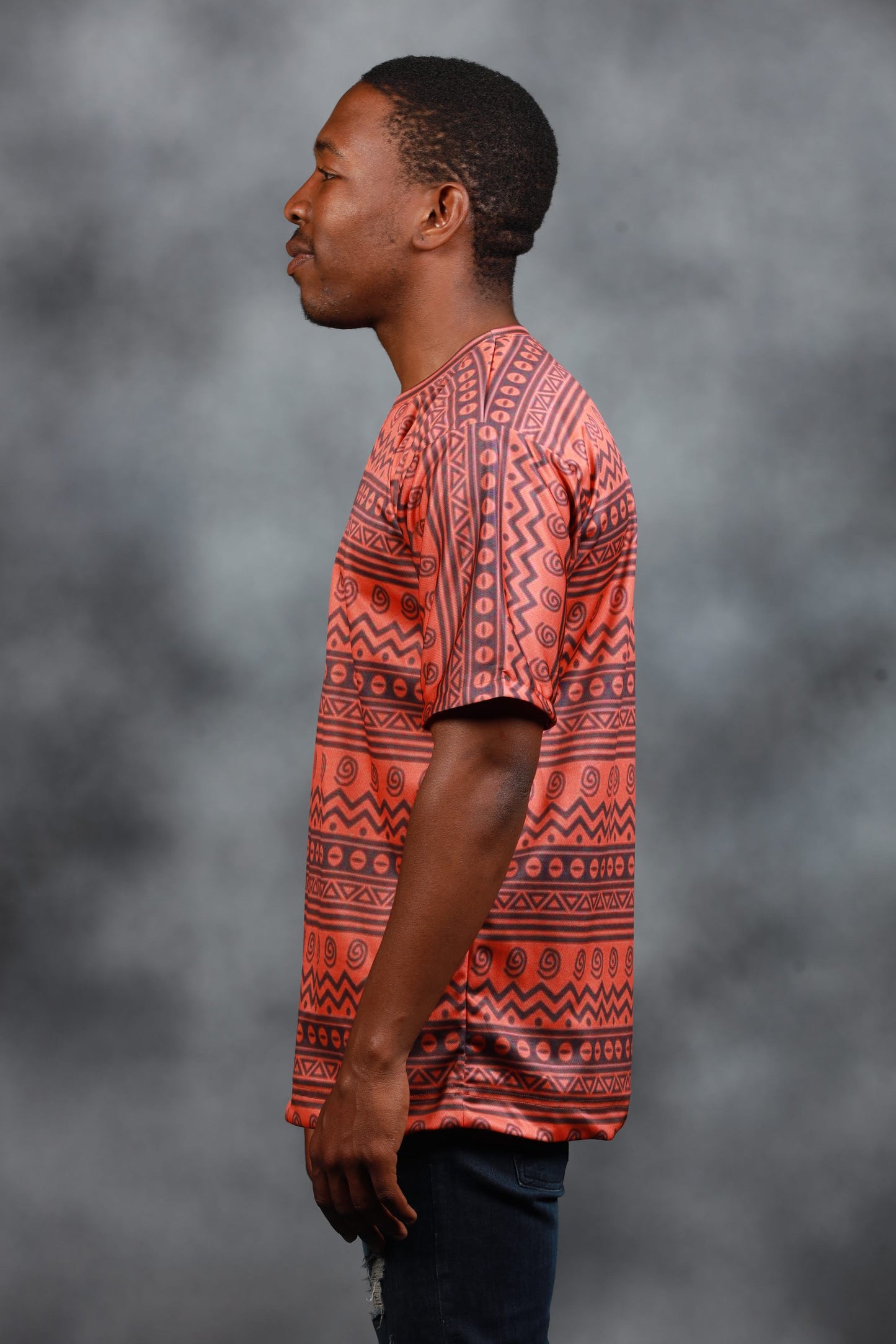 Orange Khoisan African Summer Shirt by Tribe Afrique - Tribe Afrique