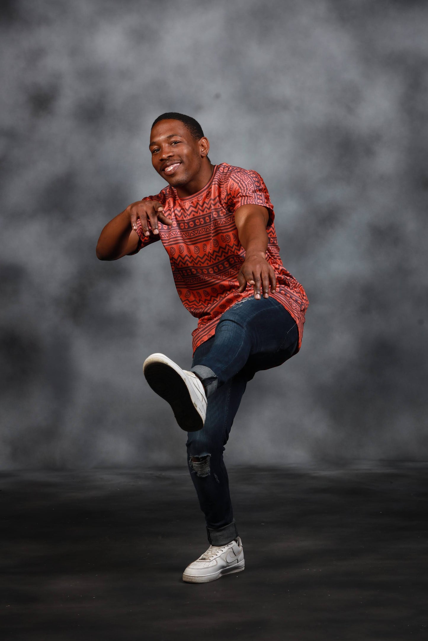 Orange Khoisan African Summer Shirt by Tribe Afrique - Tribe Afrique