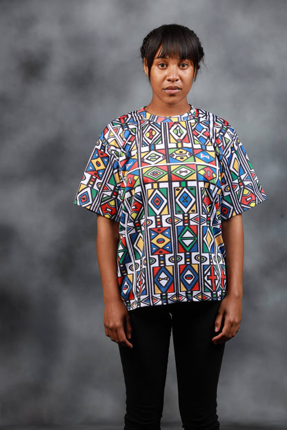 Ndebele Reloaded African Summer Shirt by Tribe Afrique - Tribe Afrique