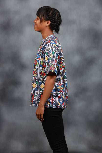 Ndebele Reloaded African Summer Shirt by Tribe Afrique - Tribe Afrique