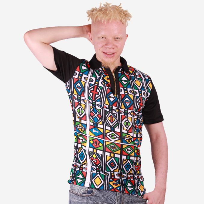Ndebele Reloaded African Golf Shirt Tribe Afrique