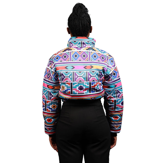 New Ndebele African Crop Jacket by Tribe Afrique