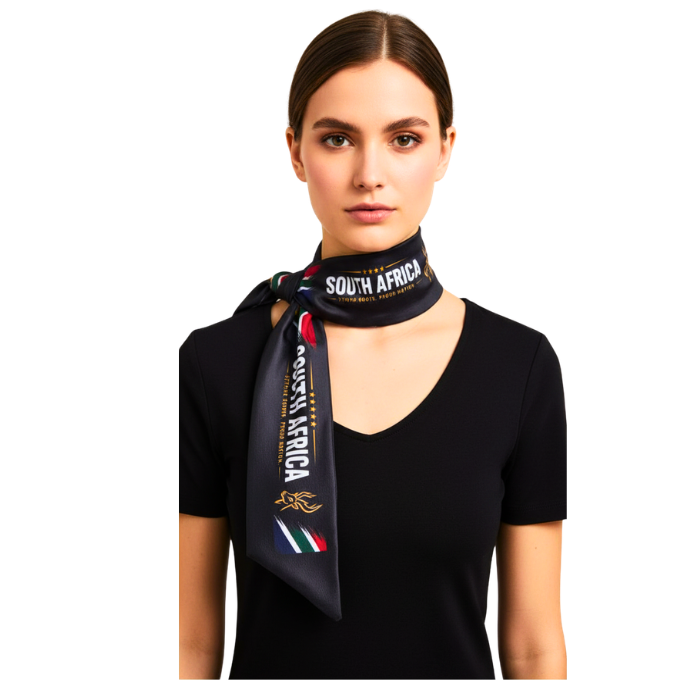 Proudly South African Springbok-inspired Double-sided Fleece Scarf by Tribe Afrique