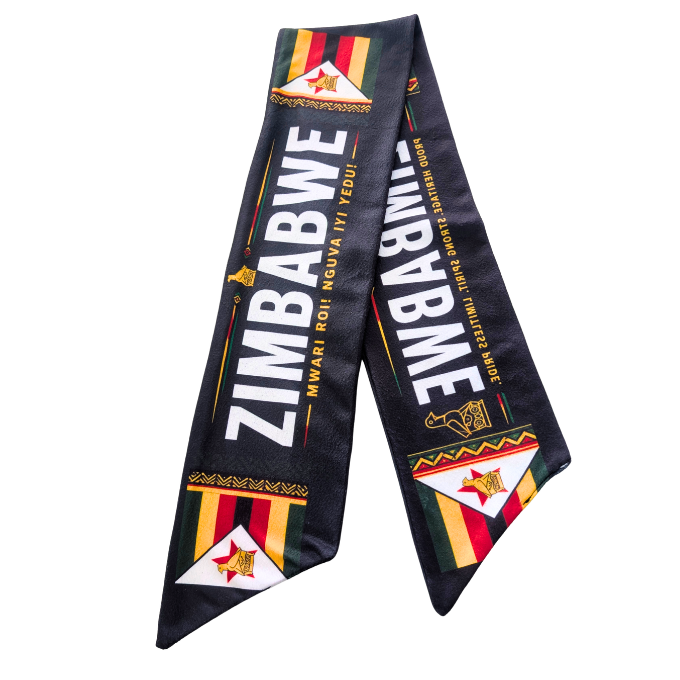 Proudly Zimbabwean Supporters Double-sided fleece scarf by Tribe Afrique