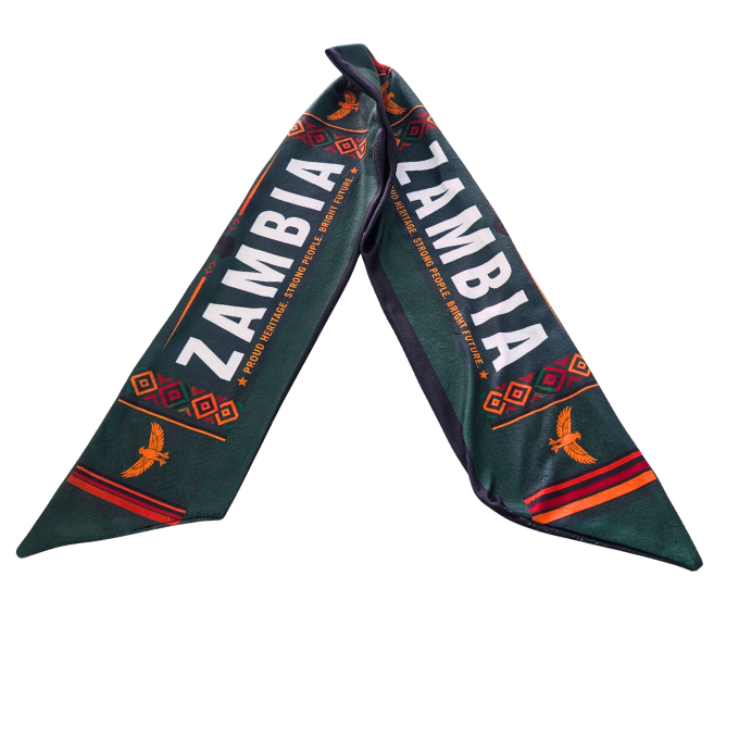 Proudly Zambian Chipolopolo Supporters Double-sided Fleece Scarf by Tribe Afrique