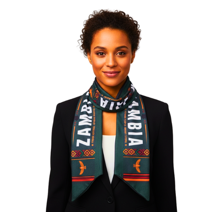 Proudly Zambian Chipolopolo Supporters Double-sided Fleece Scarf by Tribe Afrique