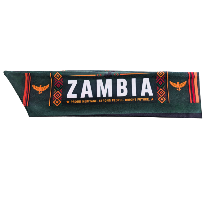 Proudly Zambian Chipolopolo Supporters Double-sided Fleece Scarf by Tribe Afrique