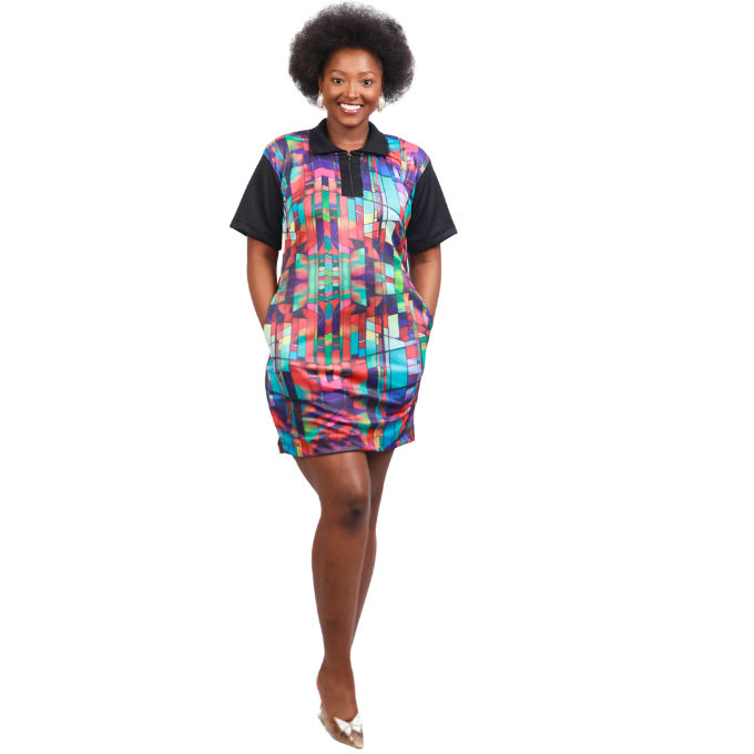 Theron African Golfer Dress by Tribe Afrique - Tribe Afrique