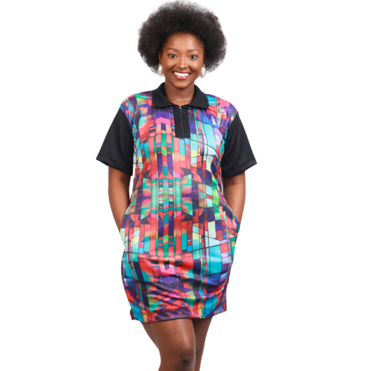 Theron African Golfer Dress by Tribe Afrique - Tribe Afrique