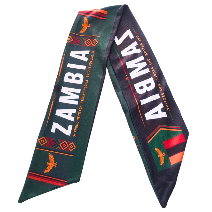 Proudly Zambian Chipolopolo Supporters Double-sided Fleece Scarf by Tribe Afrique