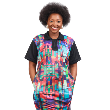 Theron African Golfer Dress by Tribe Afrique - Tribe Afrique