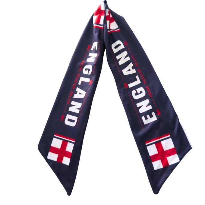 England St. George Cross Supporters Double-Sided Fleece Scarf by Tribe Afrique