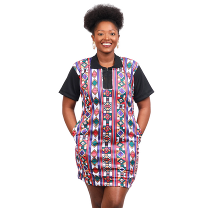 Full Original Ndebele African Golfer Dress by Tribe Afrique - Tribe Afrique