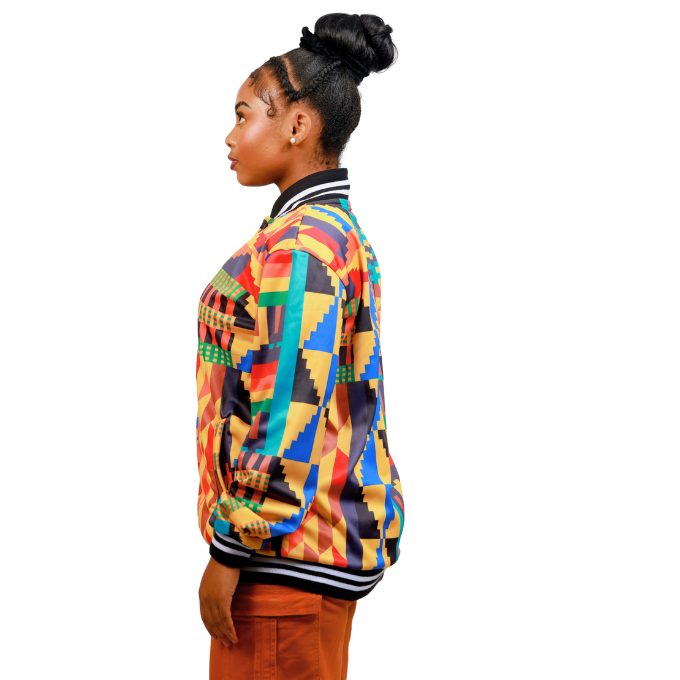 Kente African Bomber Jacket by Tribe Afrique - Tribe Afrique