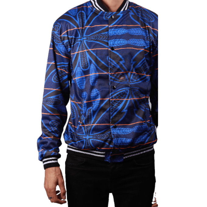 Blue Sotho African Bomber Jacket by Tribe Afrique - Tribe Afrique