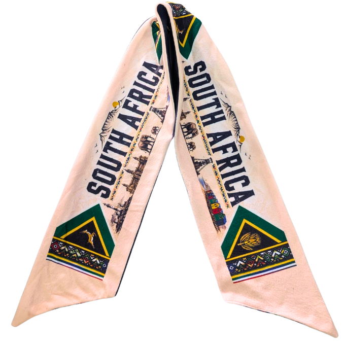 South Africa Safari Double-Sided Supporter Fleece Scarf by Tribe Afrique
