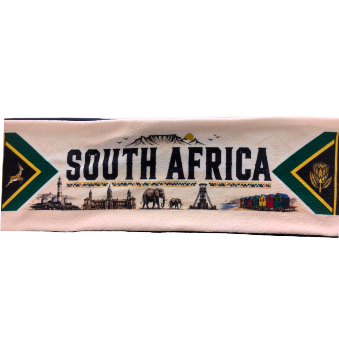 South Africa Safari Double-Sided Supporter Fleece Scarf by Tribe Afrique
