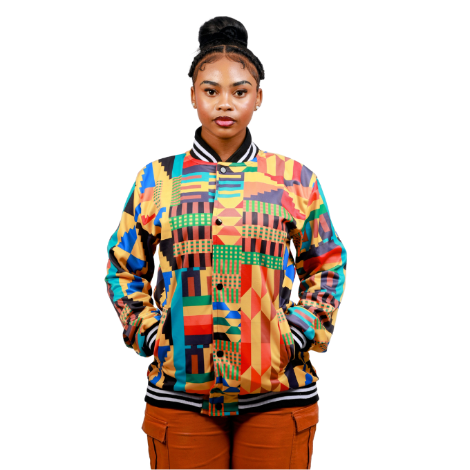Kente African Bomber Jacket by Tribe Afrique - Tribe Afrique
