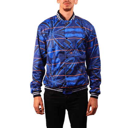 Blue Sotho African Bomber Jacket by Tribe Afrique - Tribe Afrique