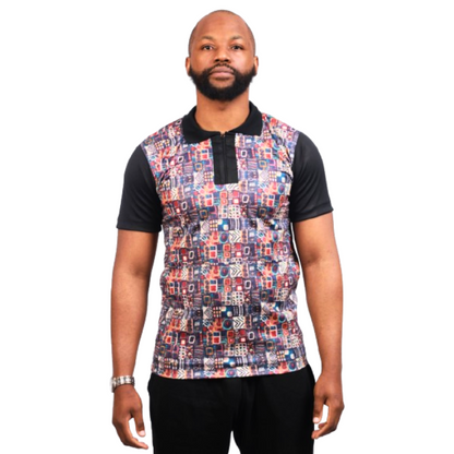 Mondlane Heritage African Golf Shirt with Matching Bucket Hat by Tribe Afrique - Tribe Afrique
