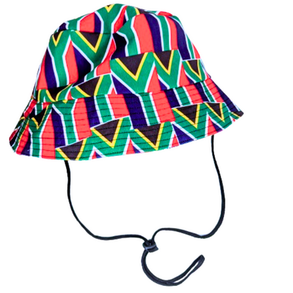 South African Flag Sun Bucket Hat by Tribe Afrique - Tribe Afrique