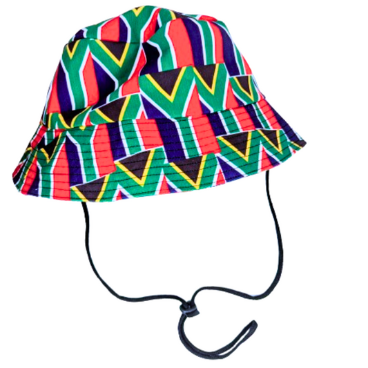 South African Flag Sun Bucket Hat by Tribe Afrique - Tribe Afrique