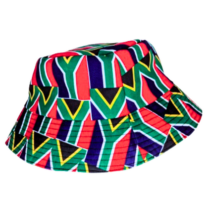 South African Flag Sun Bucket Hat by Tribe Afrique - Tribe Afrique