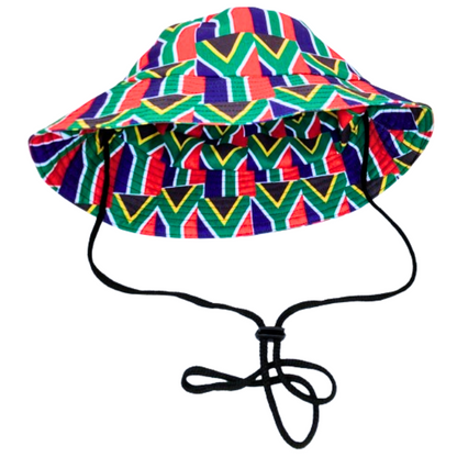South African Flag Sun Bucket Hat by Tribe Afrique - Tribe Afrique