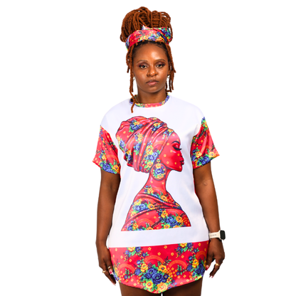 Luxury Tsonga Heritage Tunic Shirt with Matching Head Wrap