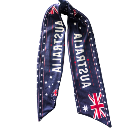 Proudly Australian Aussie Love Double-Sided Fleece Scarf for supporters by Tribe Afrique